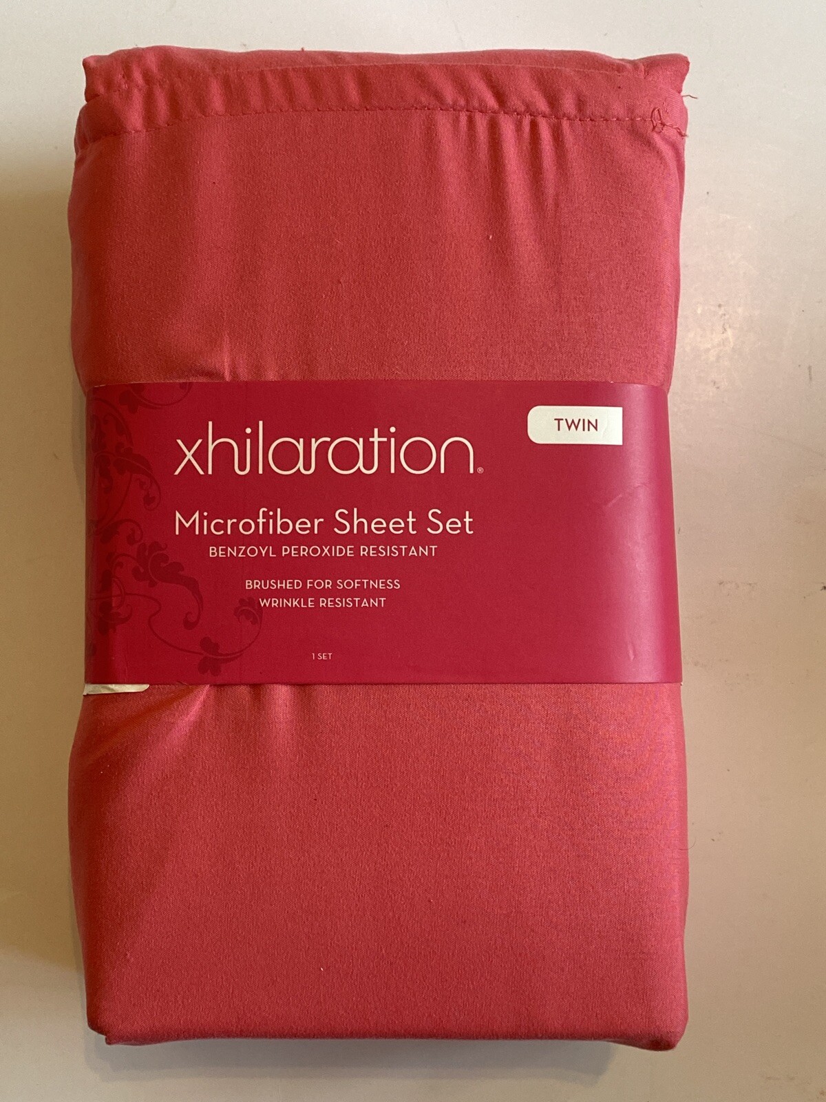xhilaration 3-Pc LIGHT PINK Microfiber Sheet Set Size Twin NEW