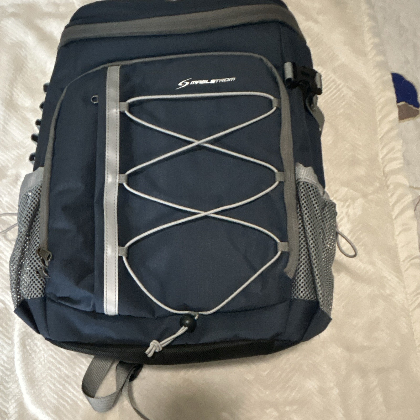 Singletrack Blue/Gray Hiking Backpack Bungee Front Fits 15" Laptop 21-35L