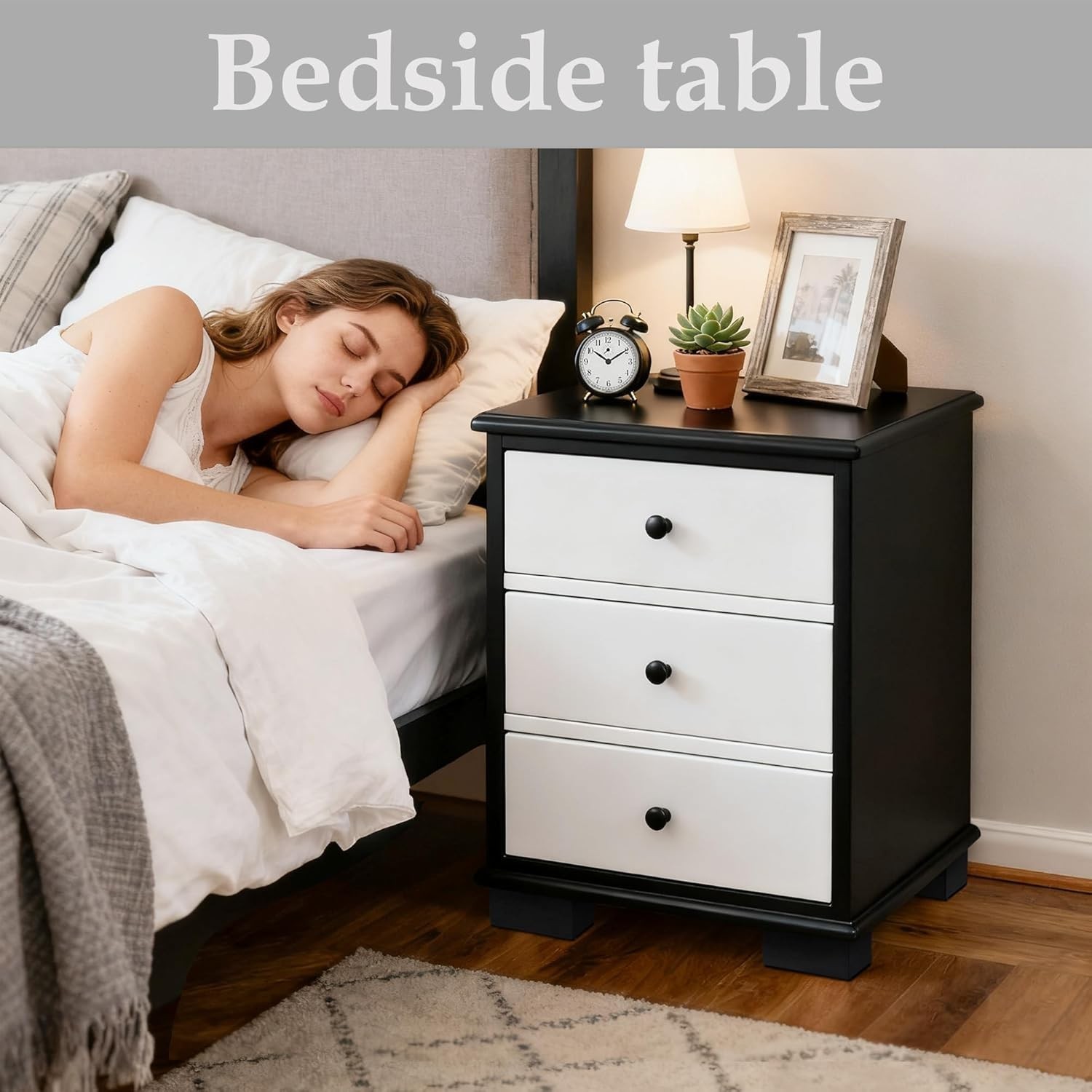 Wood Bed Risers Black 2 inch)