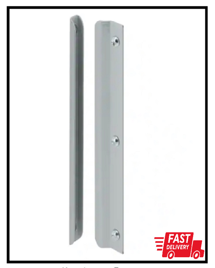 HANDS ON Latch Guard In-Swinging 6 in Gray Stamped Steel Easy to Install