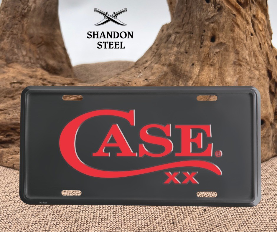 Case XX Red & Black Case Logo License Plate 52556