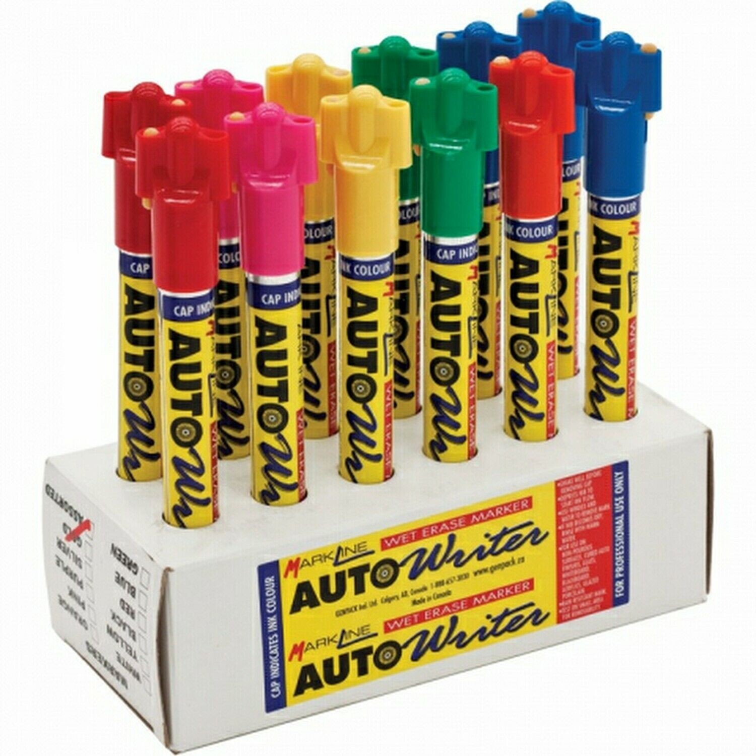 12qty USC Assorted AutoWriter Wet Erase Marker 37000 - Paint Marker Automotive