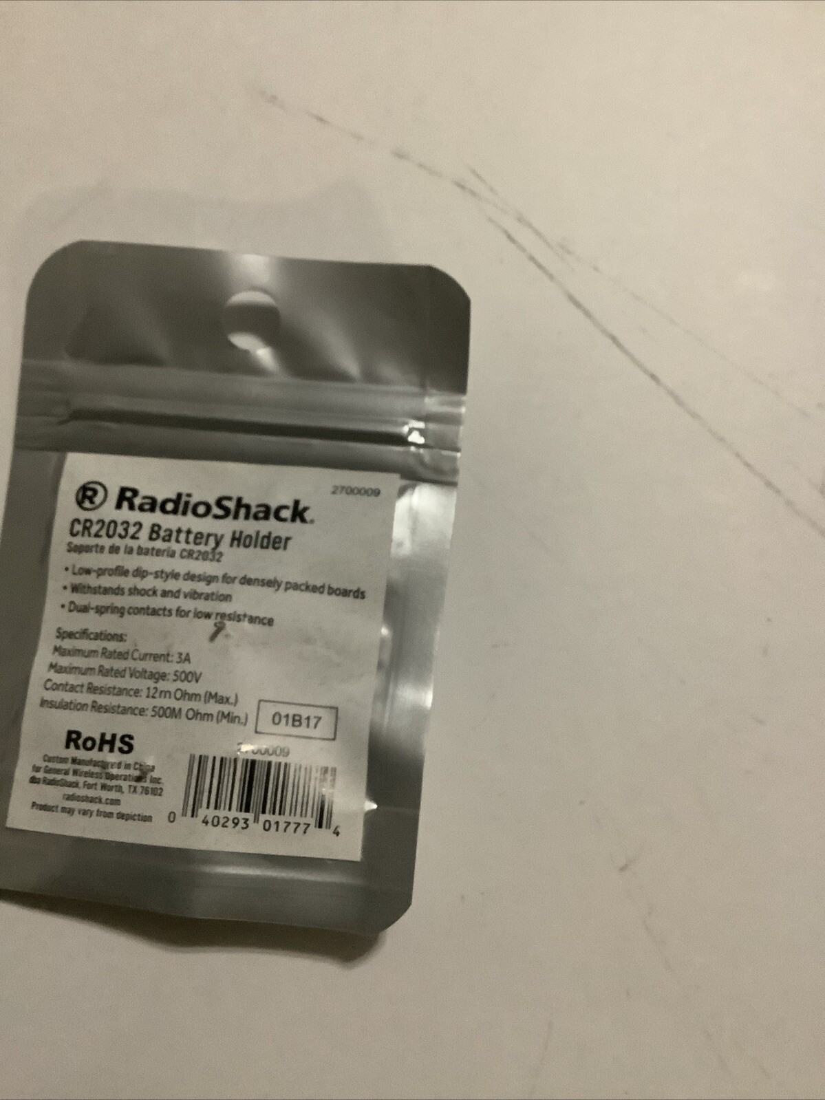 RadioShack CR2032 Battery Holder 270-0009