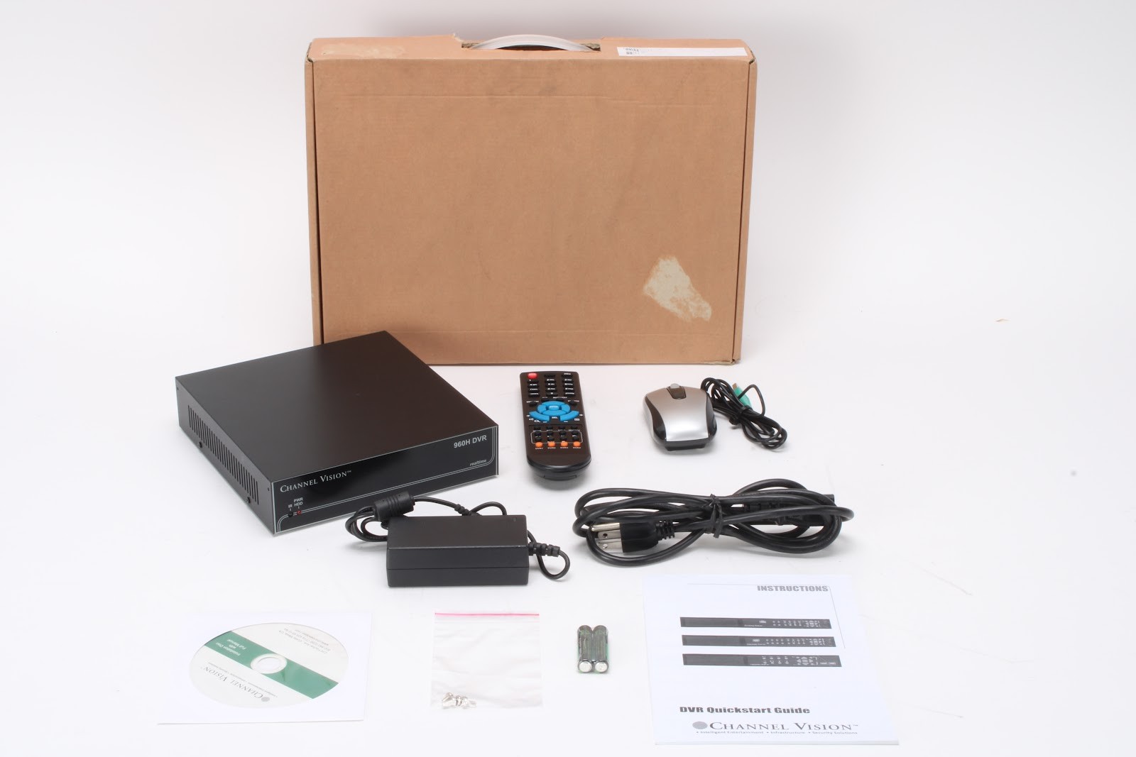 Channel Vision DVR-4HE High Resolution 960H DVR W/ Power Supply and Accessories