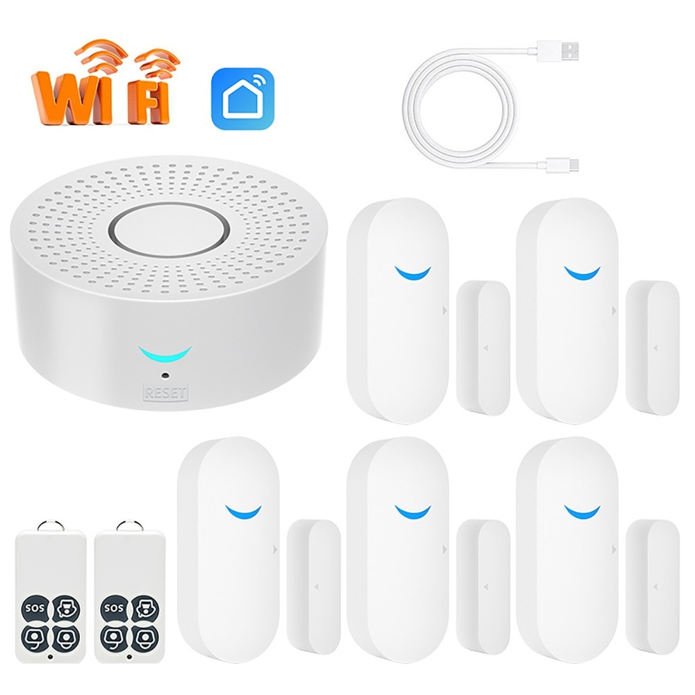 WIFI Smart Home Alarm System Burglar Security Alarm 5PCS Door Window Sensors
