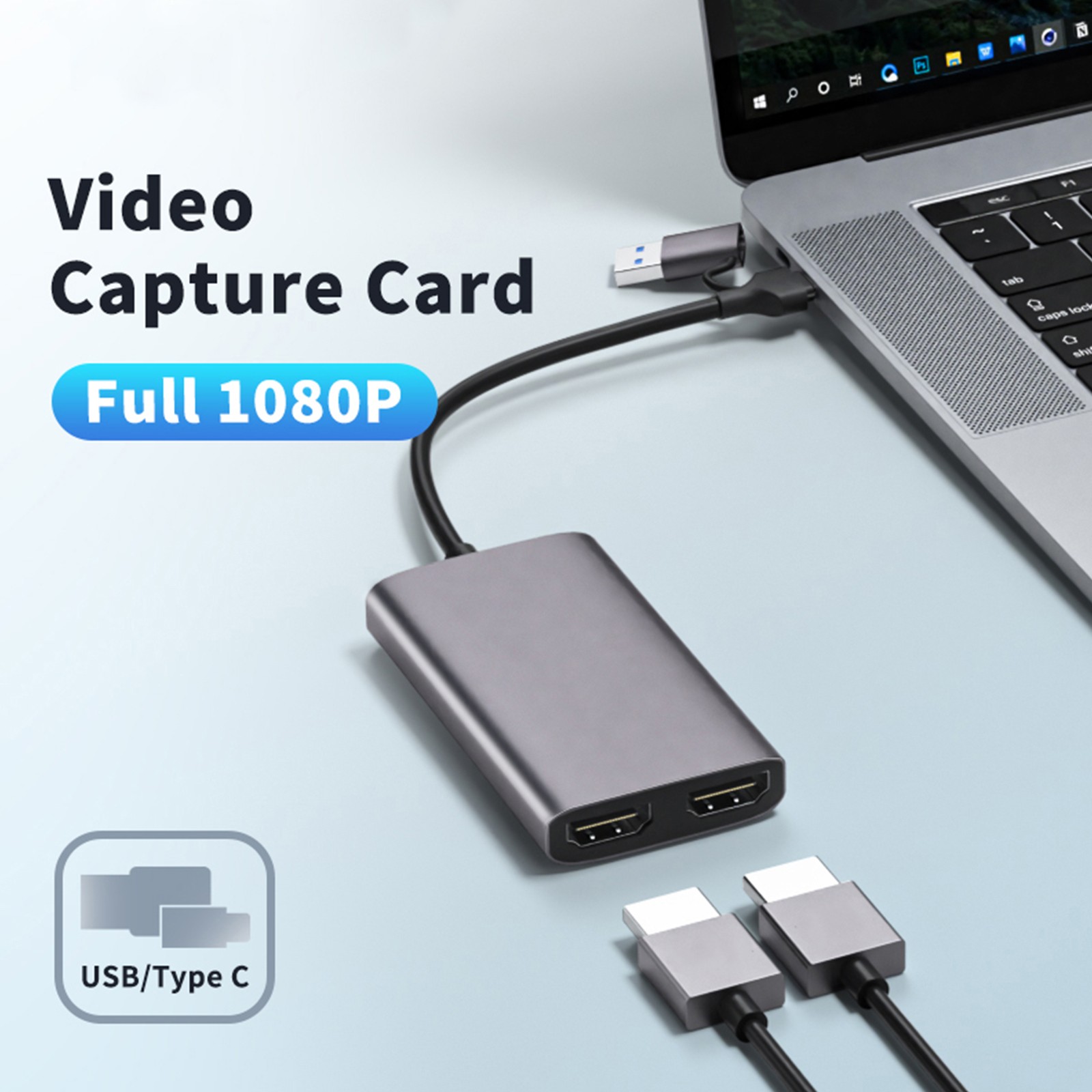 1080P60fps Video Capture Card HDMI Live Streaming Box Recording Phone Laptop
