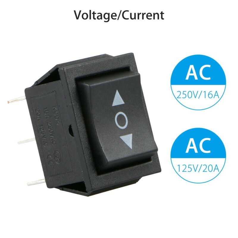 2-Pack,6 PIN DPDT Double-Pole-Double Throw 20 Amp Momentary Rocker Switch New