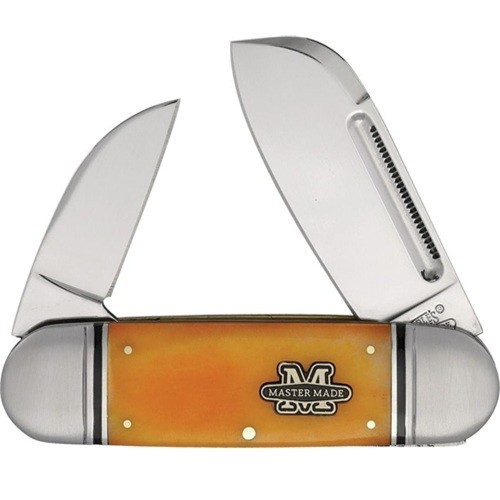 Marbles Large Toenail Orange Bone Pocket Knife