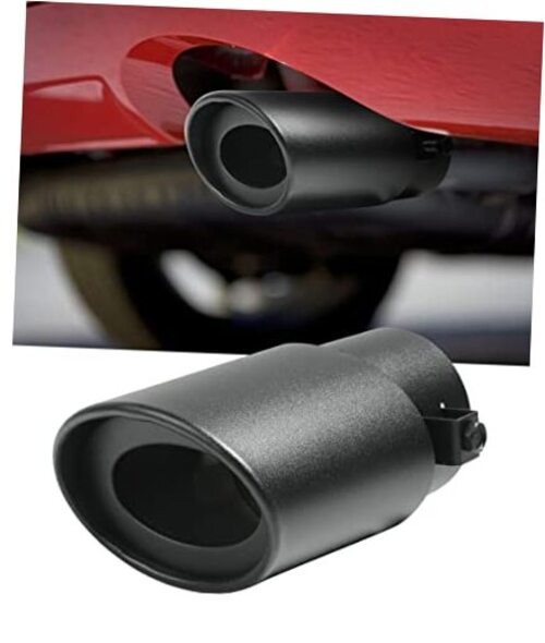 Universal Car Exhaust Tip,2.5" to 3.3" Stainless Steel Polished Finish Black