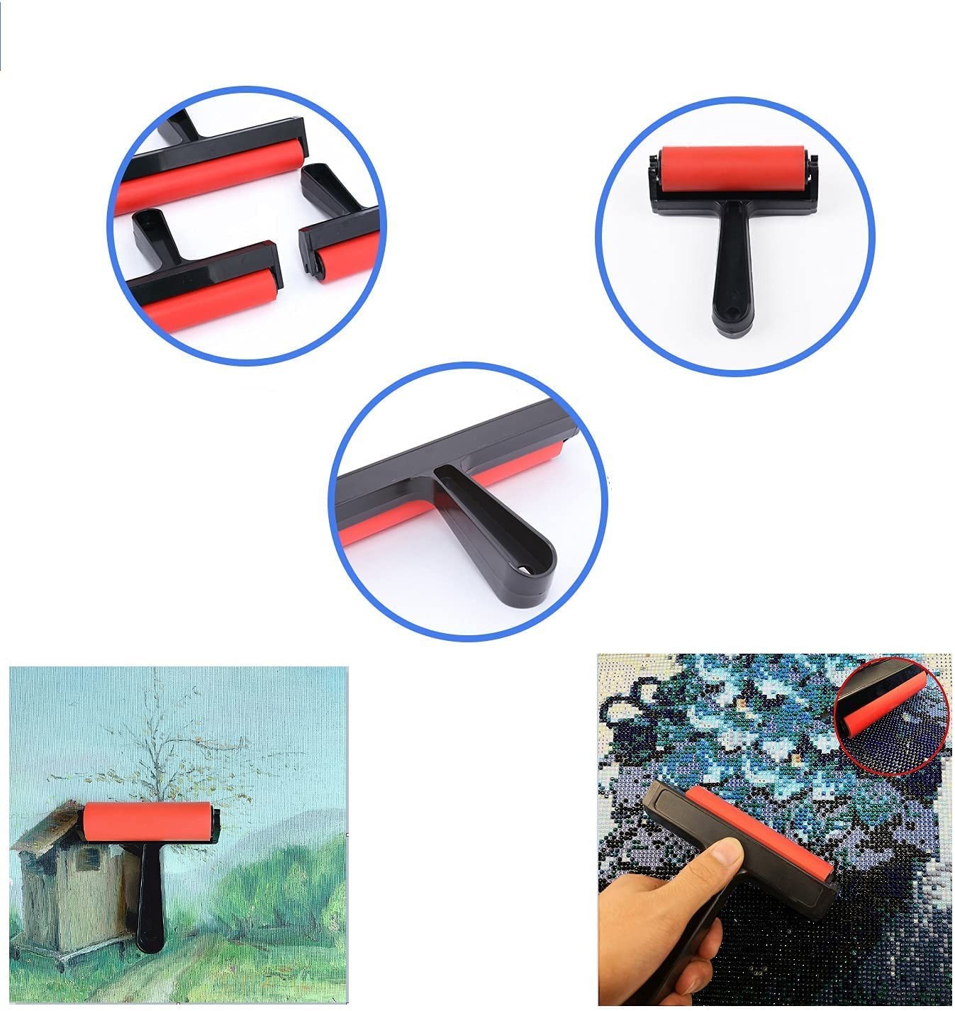 Rubber Roller Brayer Tool Vinyl Printmaking Stamping Cardmaking 4 Inch