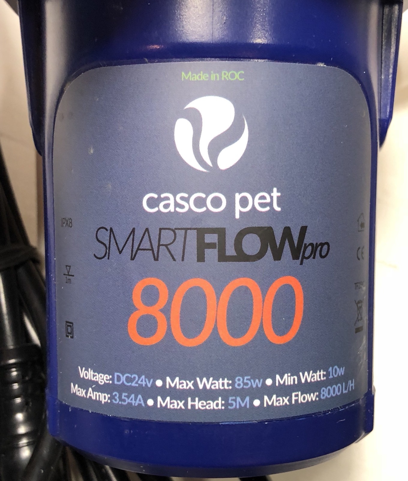 SMARTFLOW PRO 8000 REEF-PUMP AQUARIUM PUMP & CONTROLLER 24V 8000-LPH, 2113-GPH
