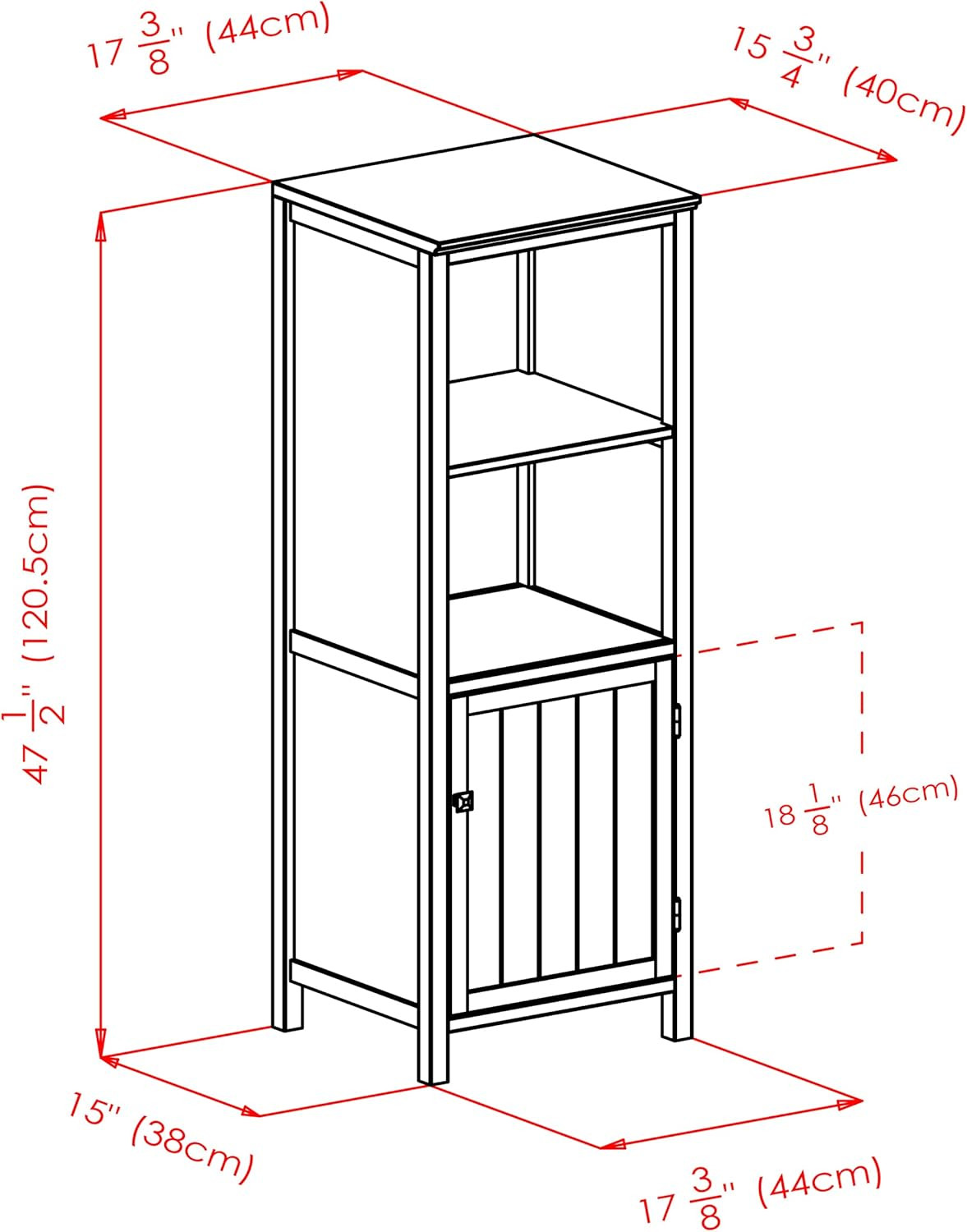 Cabinets Brooke Storage/Organization, Antique Walnut