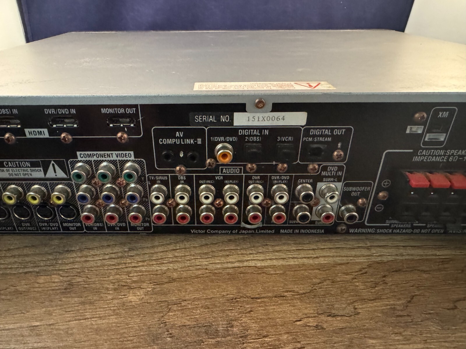 JVC Stereo Receiver Model RX-D411S TESTED WORKING NO REMOTE