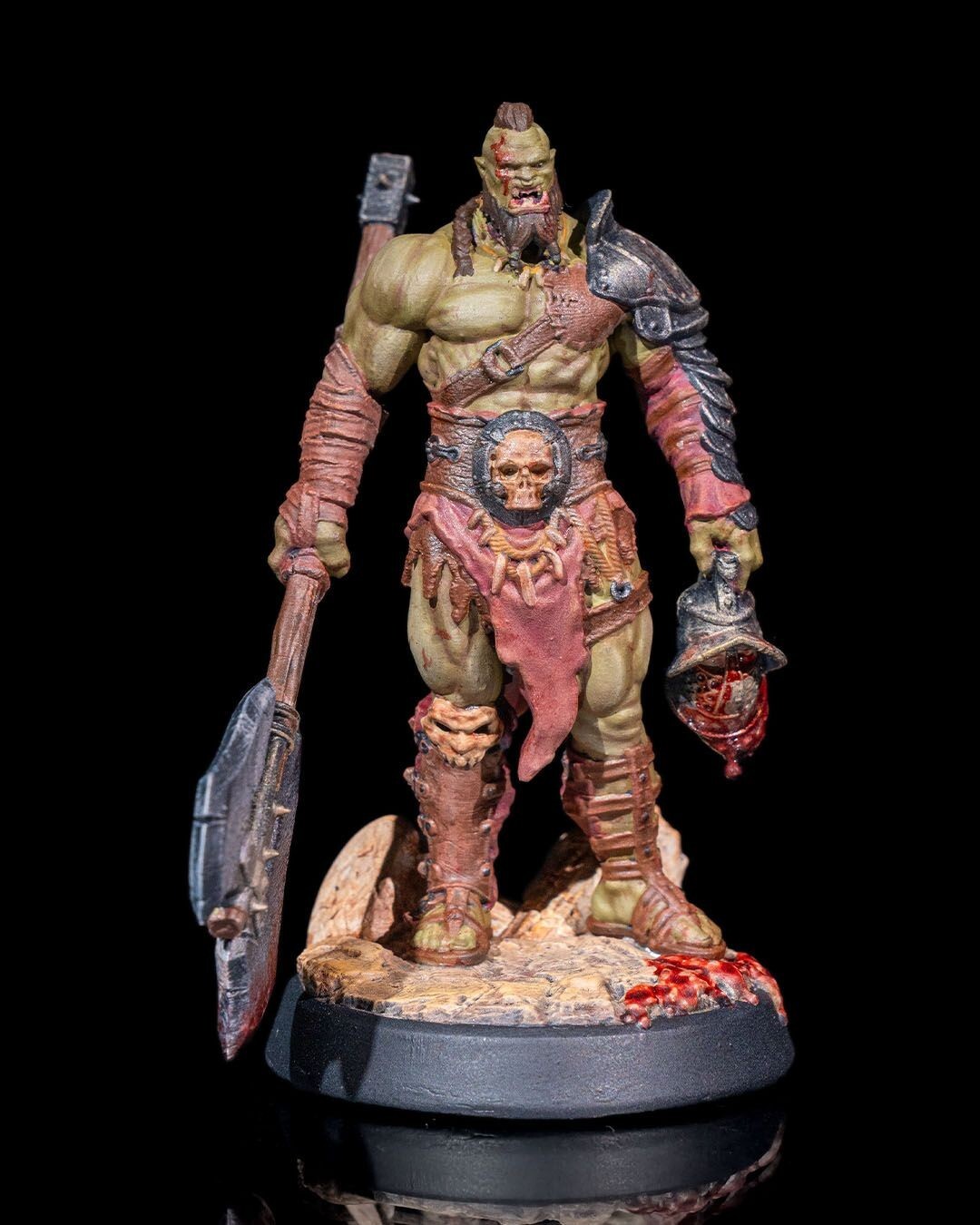 Orc Warrior Axe DnD TTRPG 44mm scaled for 32 mm miniatures Monster Dungeon Boss
