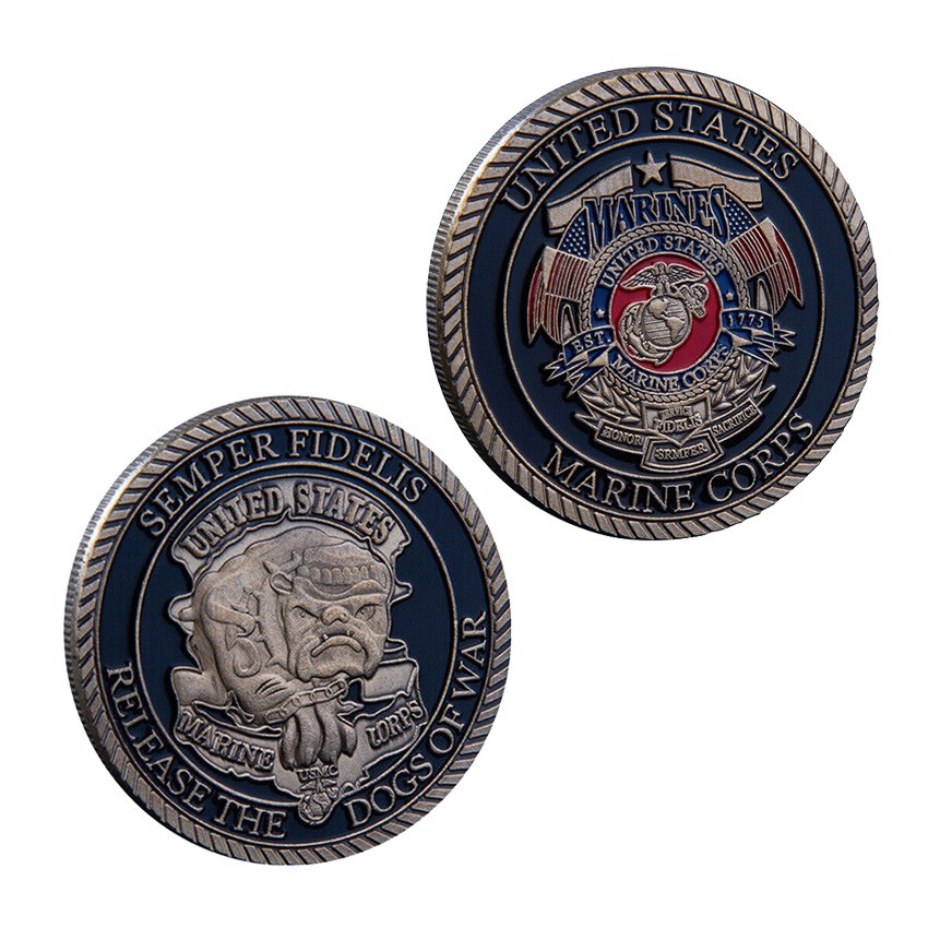 Challenge Coin Marine Corps Gift Craft Release The Dogs of War Bronze