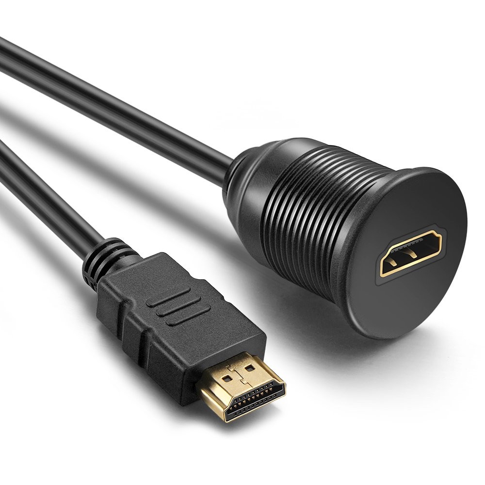 ICESPRING HDMI Panel Flush Mount Cable - 1 Meter 3ft 3 Feet, Gold