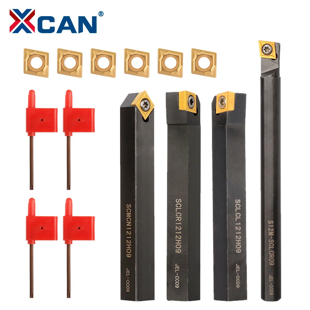 4Pcs Lathe Turning Tools 10Pcs Lathe Indexable Carbide Insert Boring Bar Holder