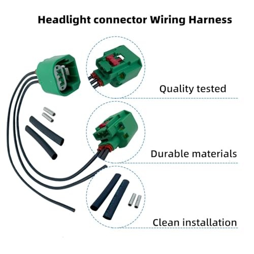 H13 9008 Headlight Connector Wiring Harness Replacement for Dodge Headlight,