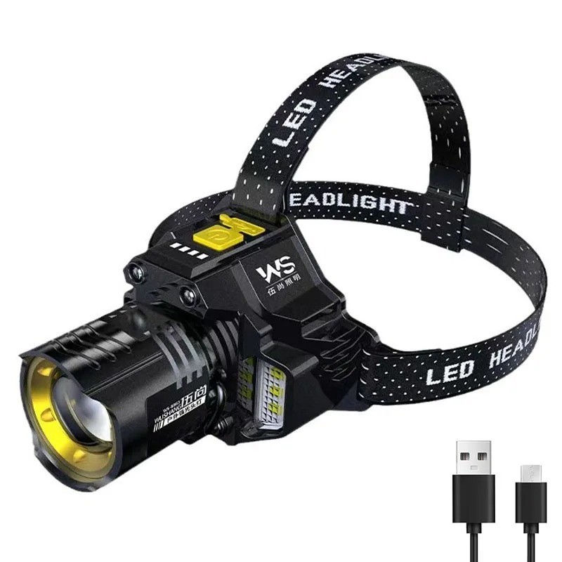 Rechargeable Powerful LED Headlamp Zoomable Waterproof High Power Light