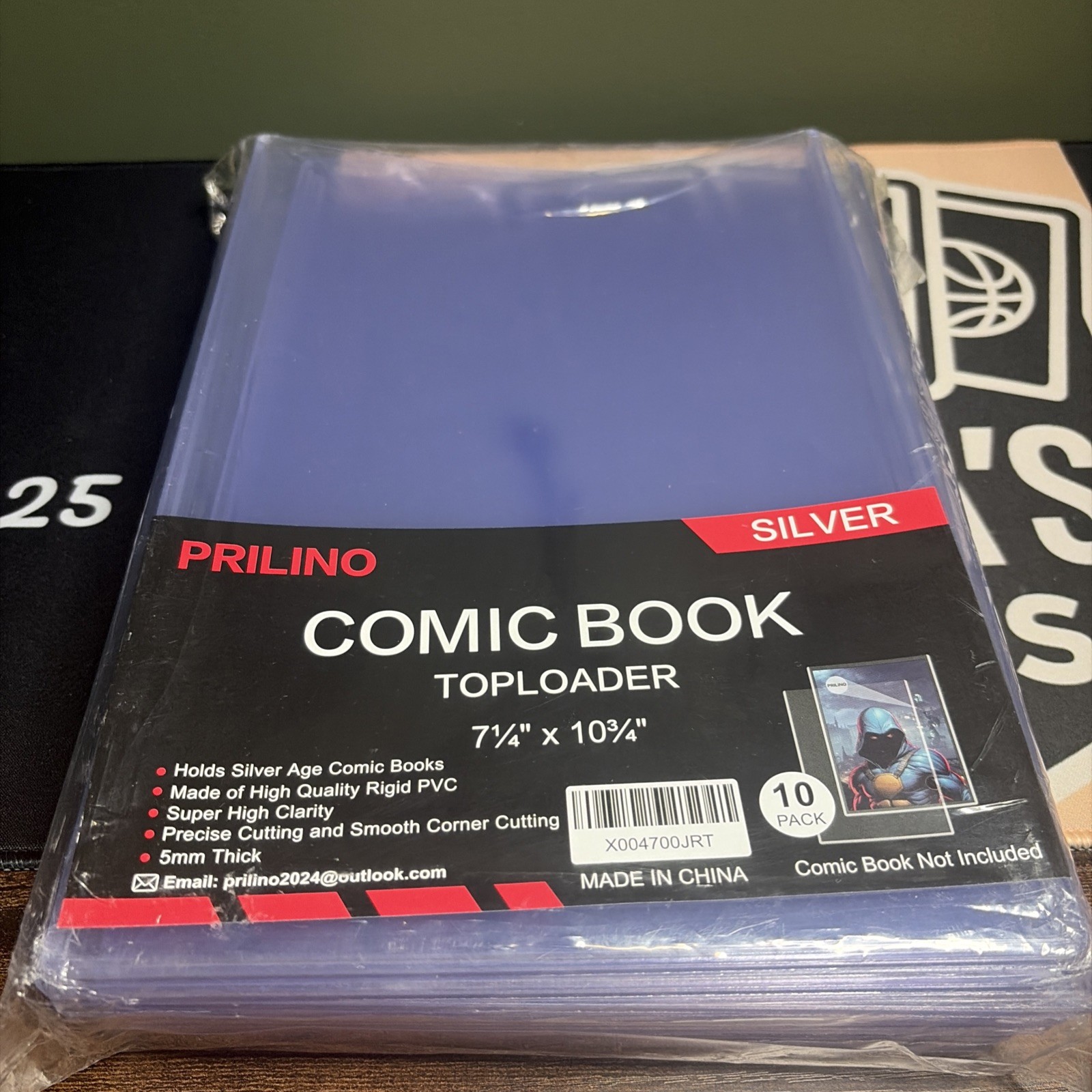 PRILINO comic Book Top loader Silver 10 Count