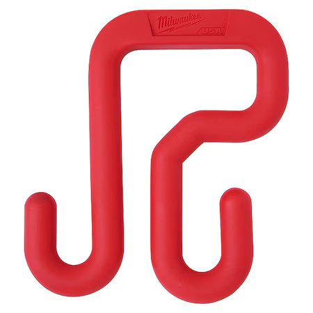 Milwaukee Tool 48-22-8293 Bucket Hook, Red, 3/4" D, 6-1/2" L, 5-3/4" W