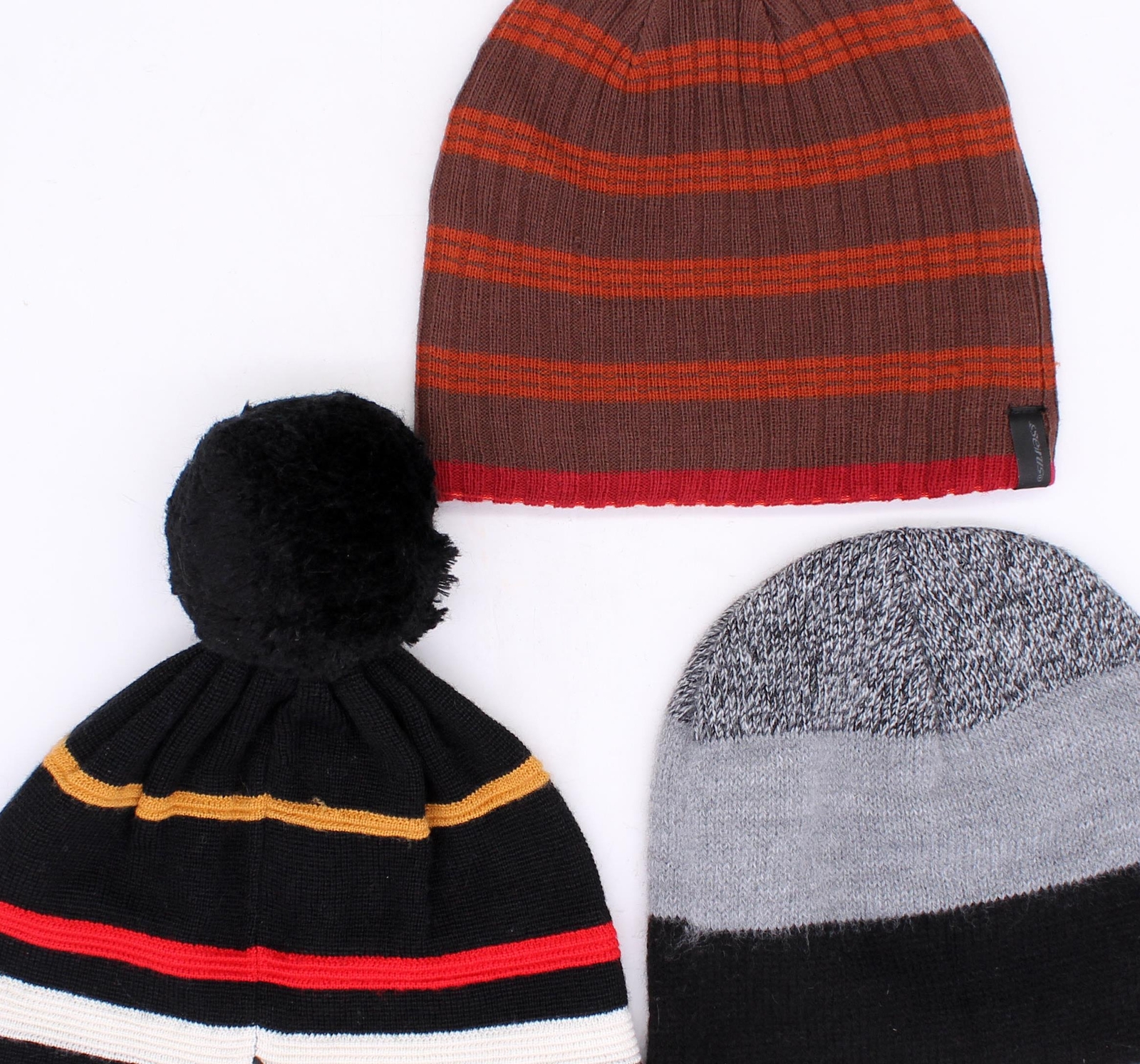 Cable Knit Pattern Hats Winter Beanies Snow Caps (Variety Pack Of 3)