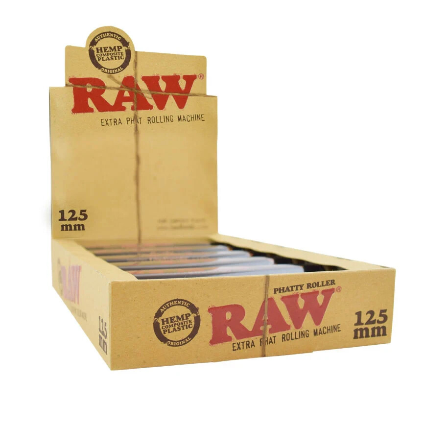 Raw Extra Phatty Rolling Machine 125 mm Box -6ct Display