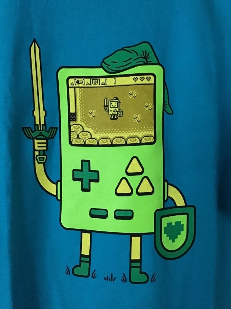 TeeFury Zelda XLARGE "Gaming" Legend of Zelda Parody Shirt Aqua Blue