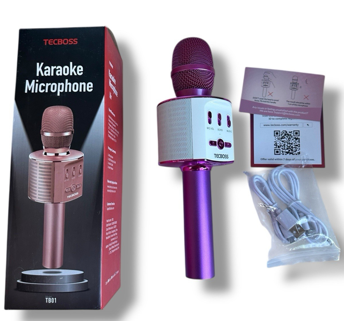 Karaoke Microphone Wireless Bluetooth Speaker Handheld Portable Singing