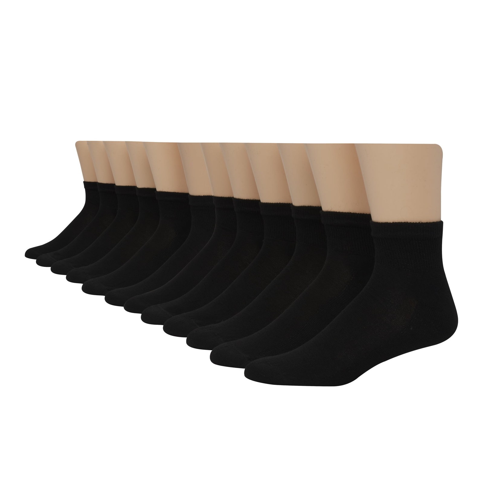 Hanes Men's Double Tough Durability Big & Tall Ankle Socks, 12-Pack New