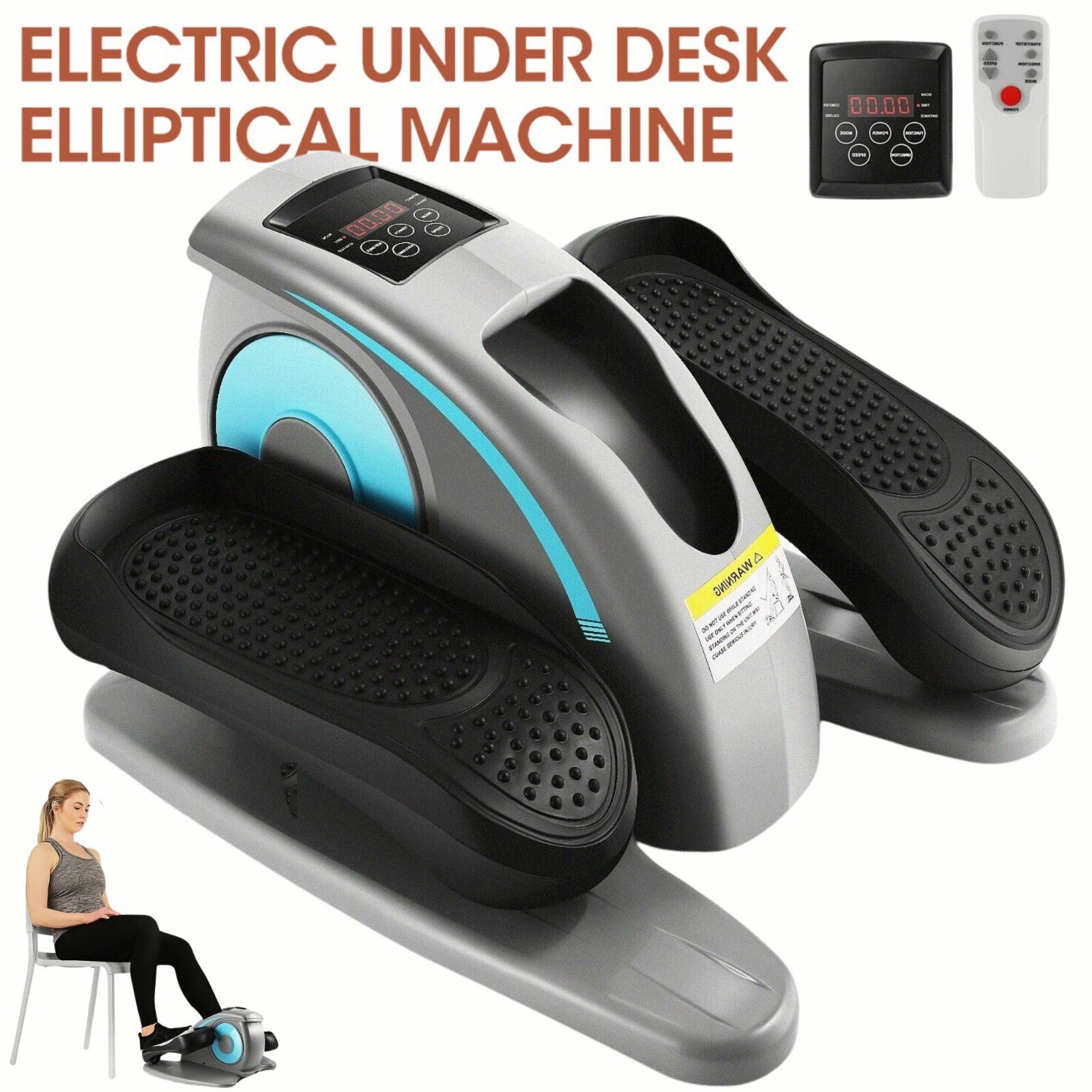 Under Desk Mini Cycle Pedal Exerciser Elliptical Machine Fitness Trainer Quiet