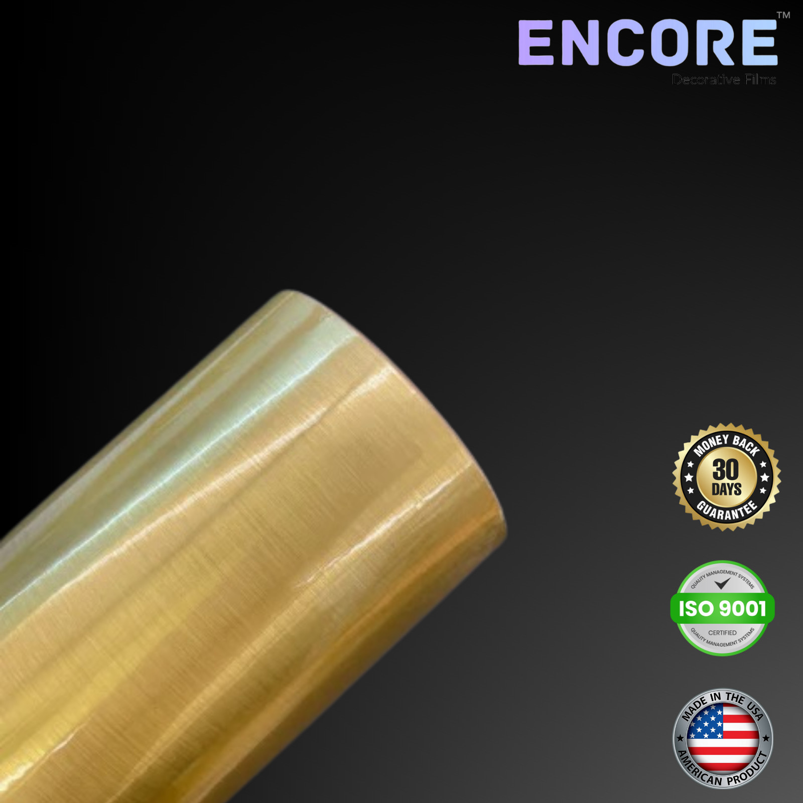 Encore® EFX21 Brushed Gold Adhesive Vinyl for Decals/Stickers - MADE IN USA