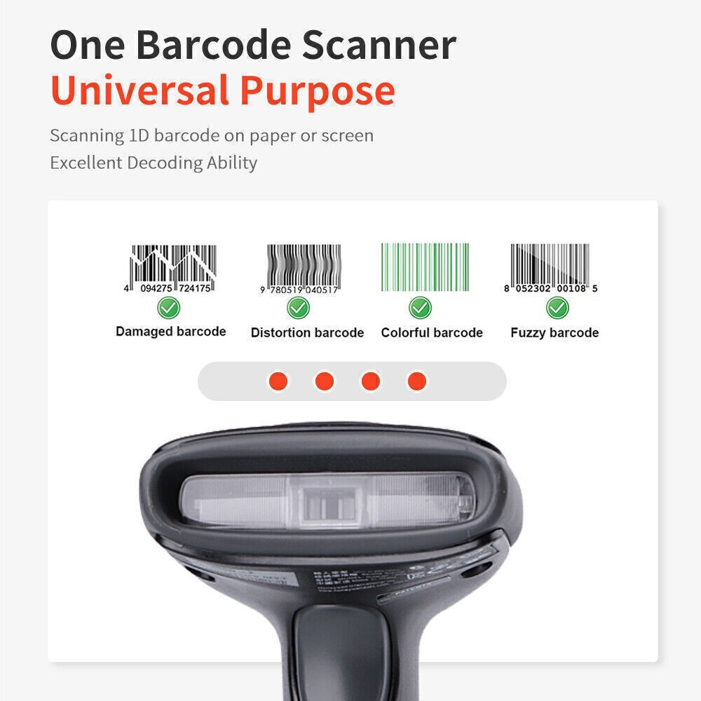 Honeywell Hyperion 1300G-2USB USB Handheld 1D Barcode Scanner Reader Wired
