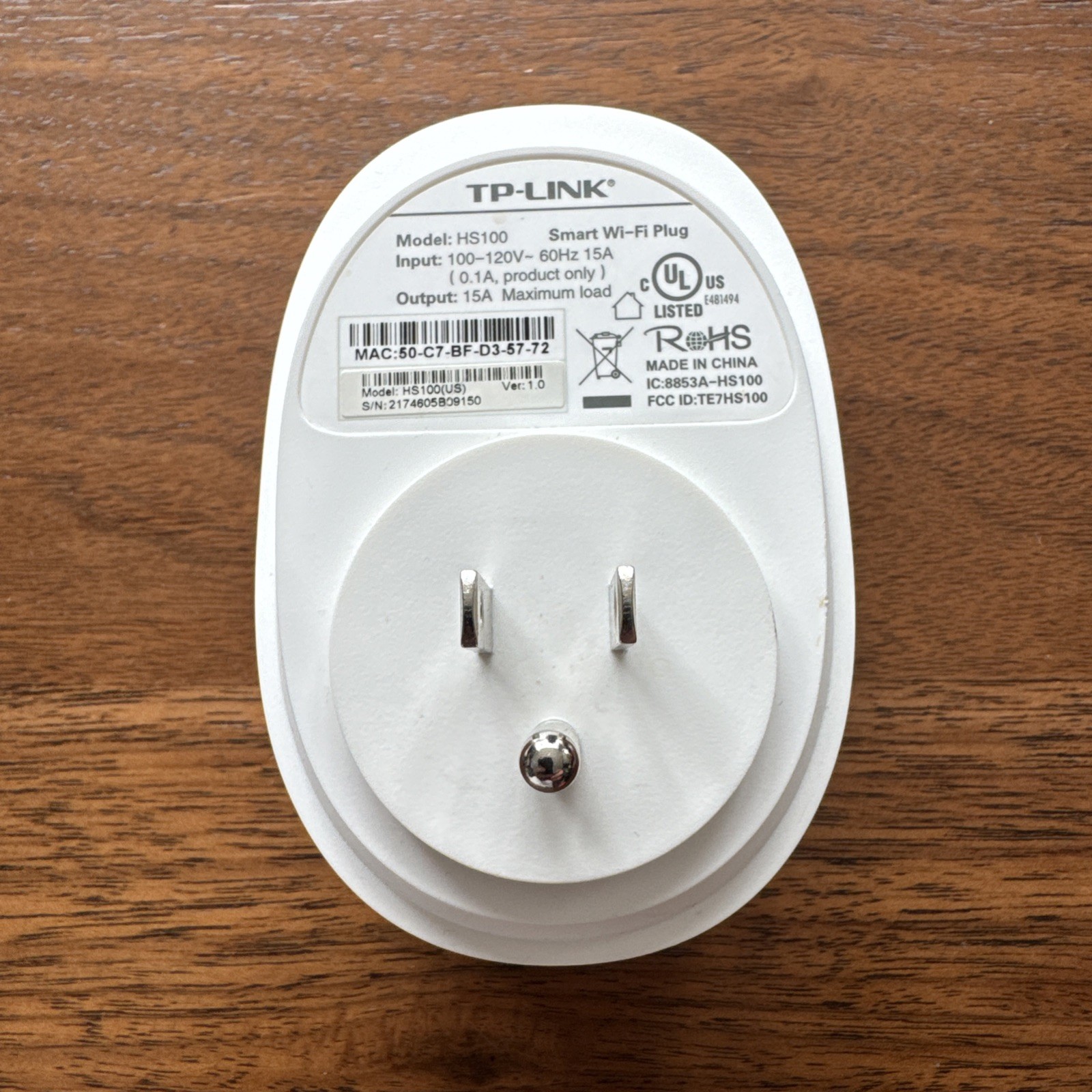 TP-Link Smart Wi-Fi Plug HS100