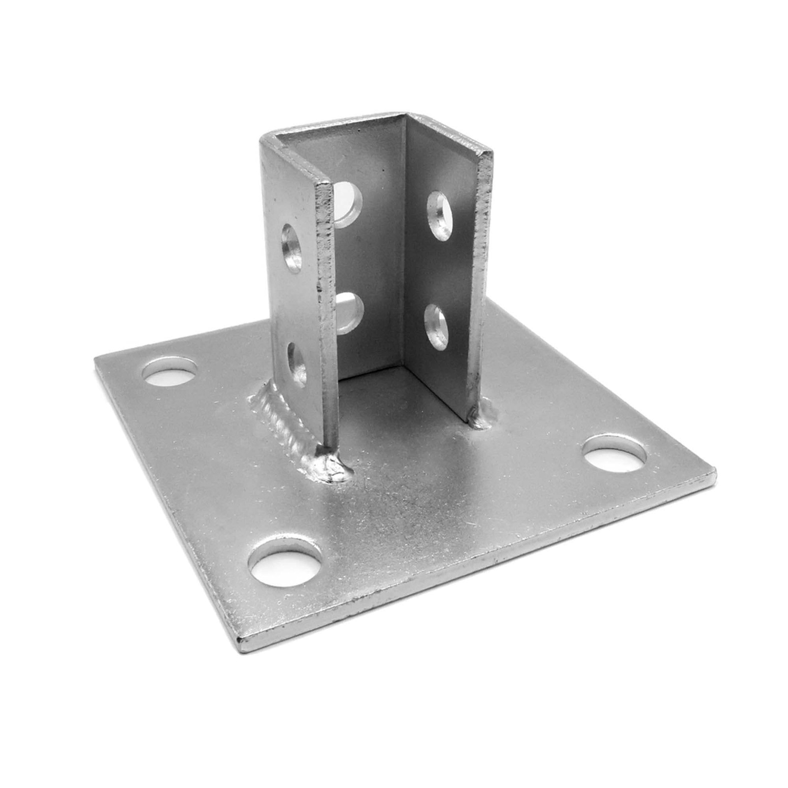 Airmont Products AP-12030 Single Channel 6” Square Post Base Strut Mount, 4-Hole