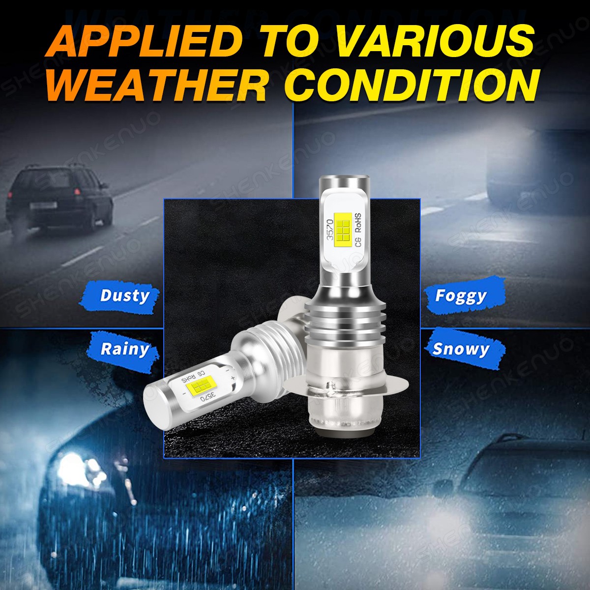 For Honda Foreman 400 450 1997-2003 2004 LED Headlight Kit H6 6000K White Bulbs