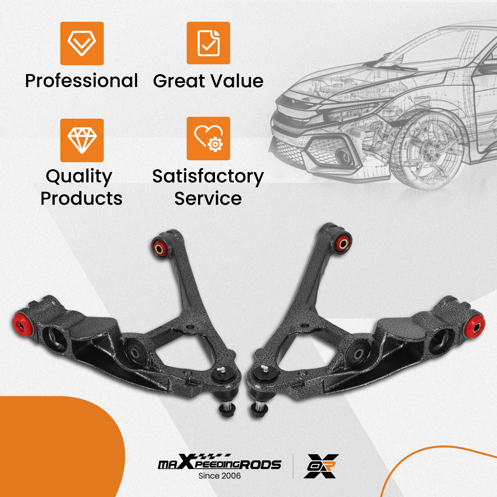 Front Lower Control Arm Ball Joint for 1999-2003 Chevy Silverado GMC Sierra 4WD