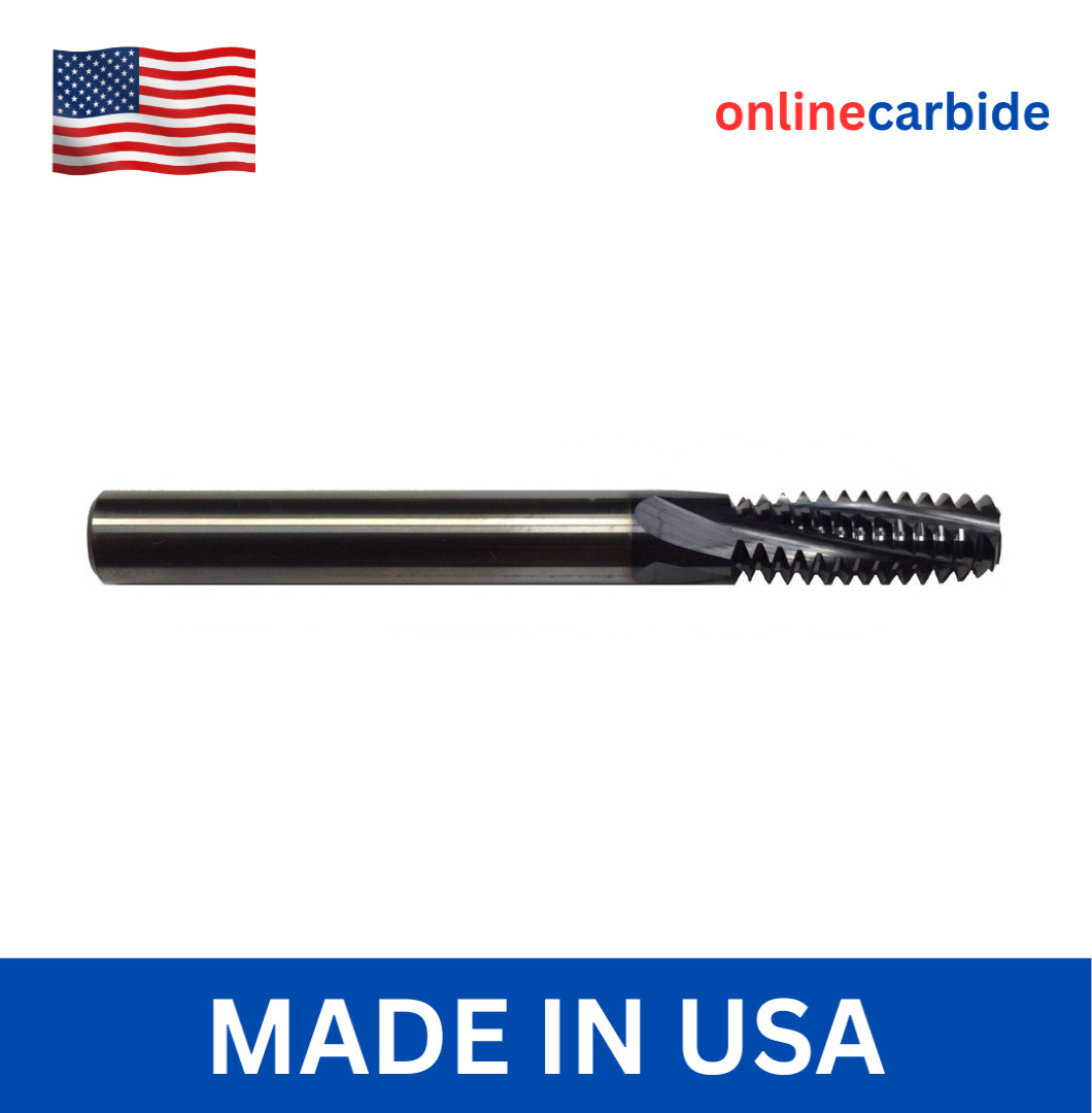 5/8-18 UN Solid Carbide Thread Mill - TiAlN Coated - Full Form USA Made
