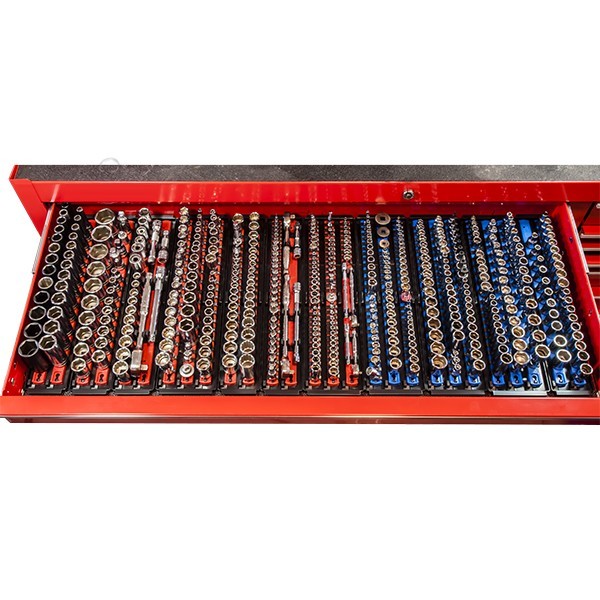 Ernst 8451 18-Inch Socket Boss, Premium 3-Rail Multi-Drive Socket Organizer