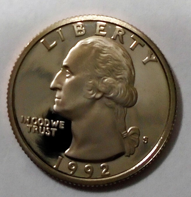 NICE 1992 s Proof Washington Quarter Deep Cameo # 151
