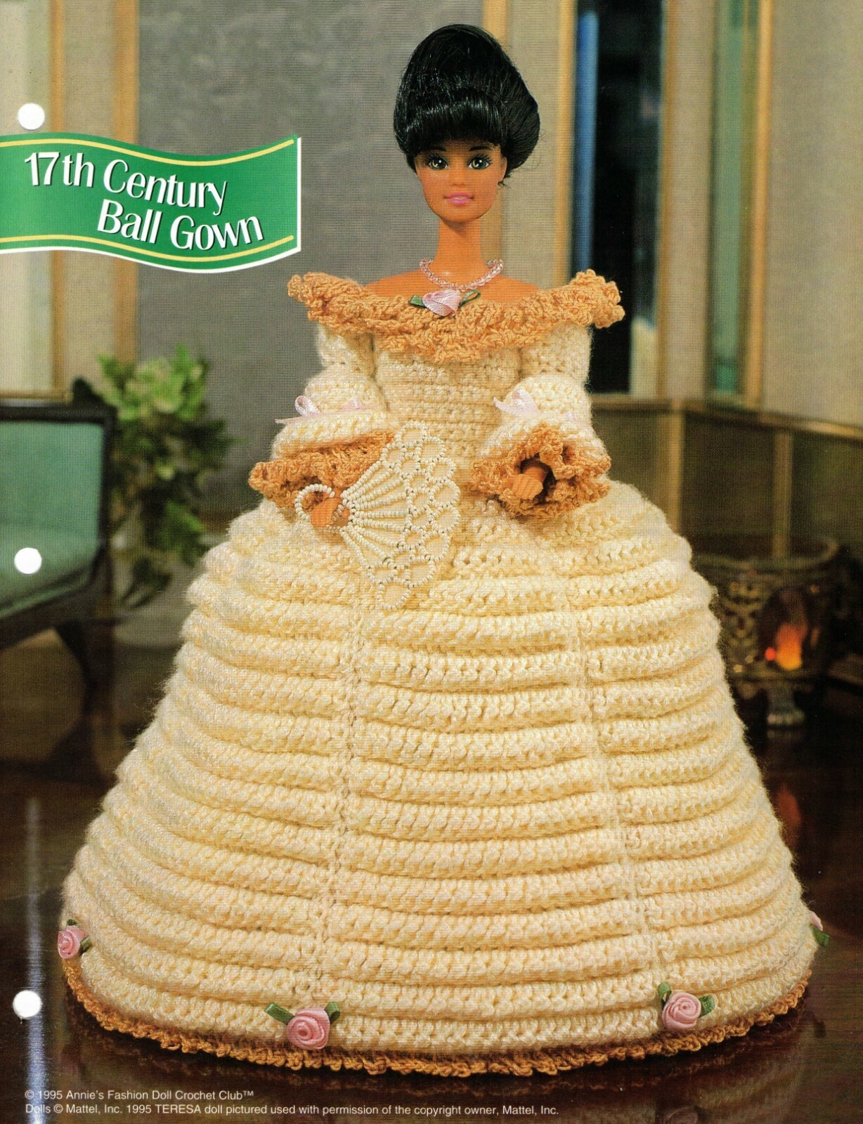 Fashion Doll 17th Century Dress Ball Gown 1 Crochet Pattern By Annies Attic