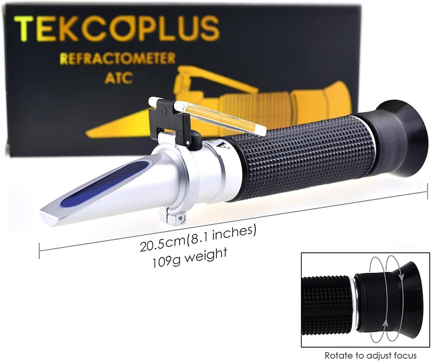 Portable 0-10% Brix Refractometer for Precise Sugar Content Testing & LED Light