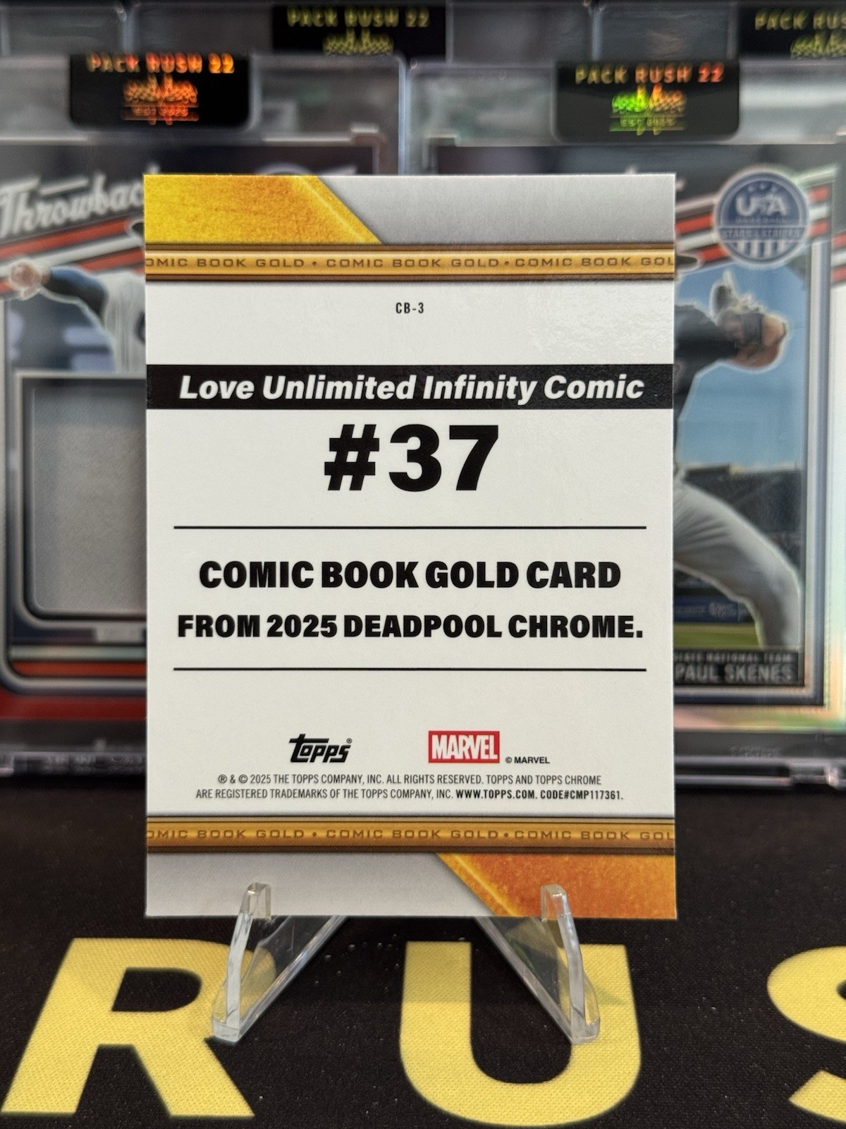 2025 Topps Chrome Deadpool Deadpool Comic Book Gold #CB-3