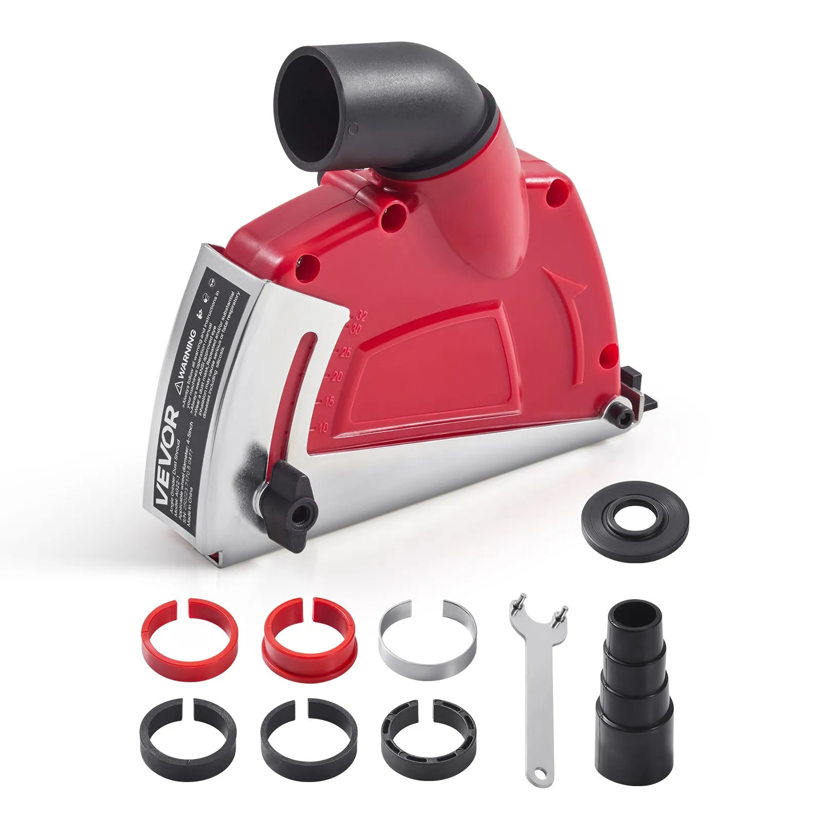 VEVOR Cutting Dust Shroud for Angle Grinders, Universal 4-5 in Angle Grinder Dus