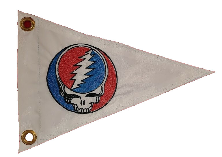 Custom Grateful Dead Stealie Triangle Safety Flag Burgee SAILBOAT  KAYAK trike