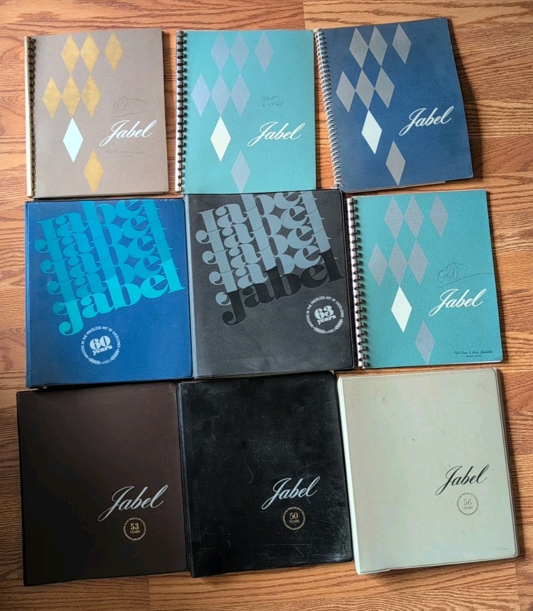 Vintage Rare Lot 50s 60s 70s Jabel Jewelry Dealer Catalogs Binders