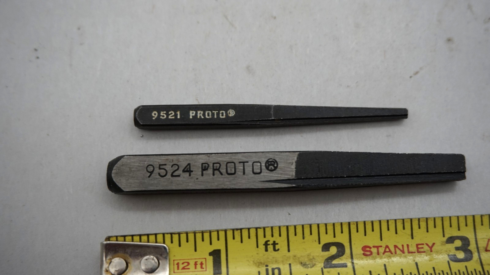 2 Vintage Proto 9524 & 9521 Screw Extractor Set 5/16" & 1/8" NOS free ship USA