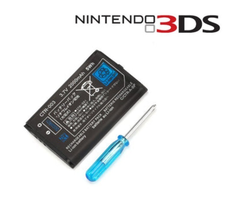 New SPR-003 Battery Nintendo 3DS XL Battery Exceeds OEM 2500mAh + Screwdriver