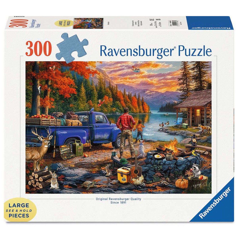 Ravensburger Sunset Lake 300 Piece Large Format Jigsaw Puzzle Adult Relaxing