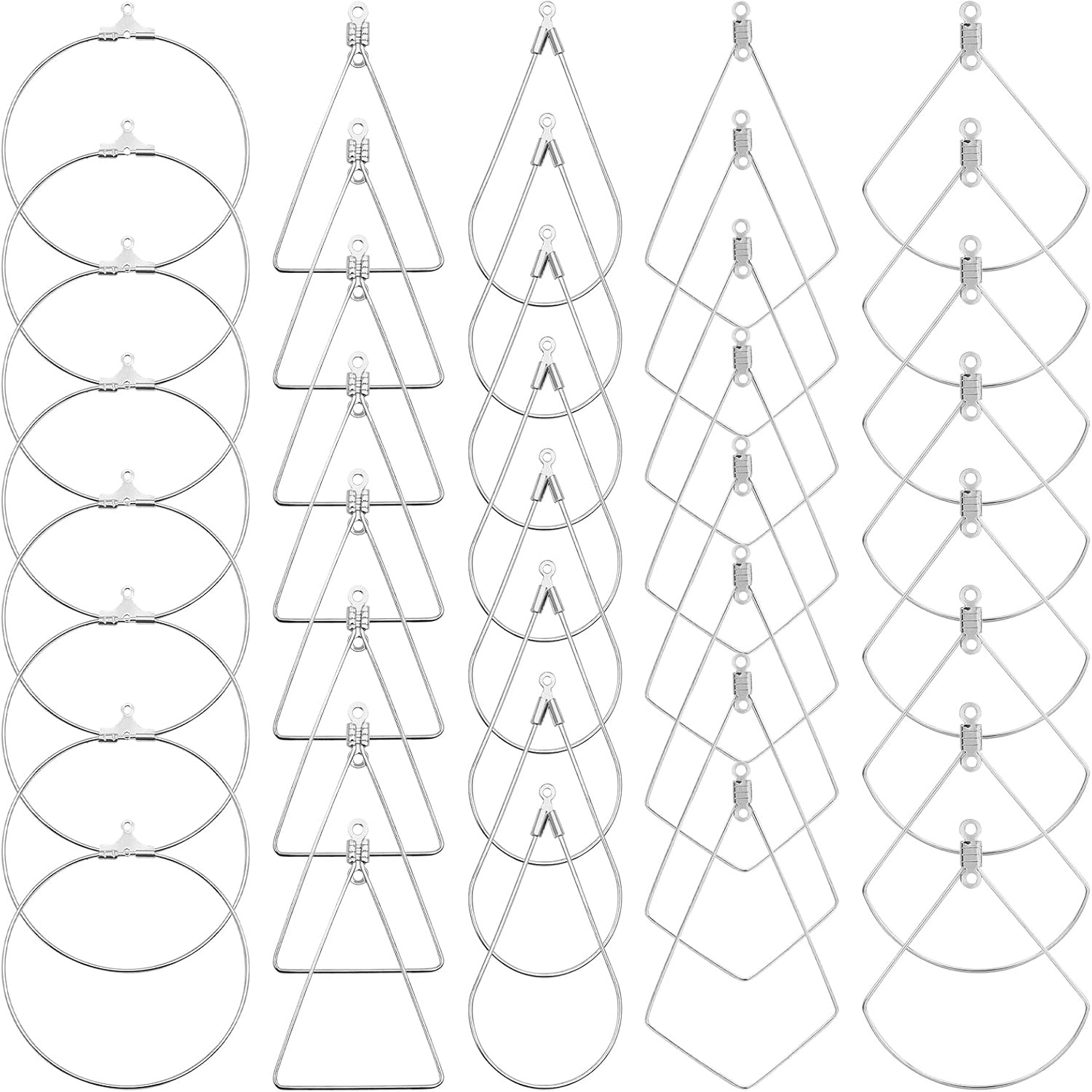 Yaeyur 80Pcs Earring Making Supplies Beading Earring Hoops Findings Hypoallergen